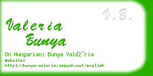 valeria bunya business card